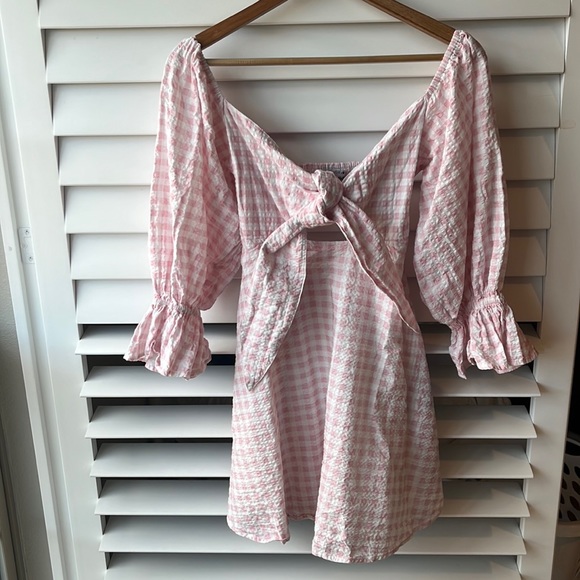 Beautiful Charlie Holiday pink gingham babydoll dress XS - Picture 4 of 4